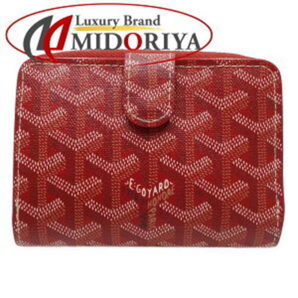 Goyard Compact Zip Wallet Leather Red